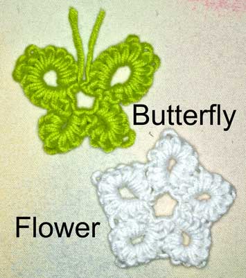 Crotat Butterfly & Flower