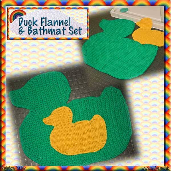 Duck Bathmat and Flannel set