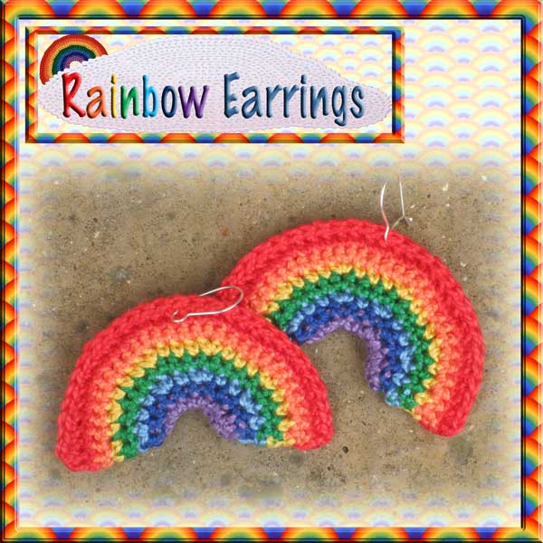 Rainbow Earrings crochet pattern