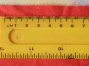 Working into fabric how to step 1