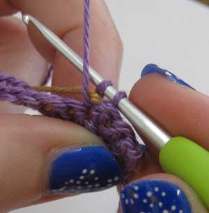 Tapestry Crochet how to step 3